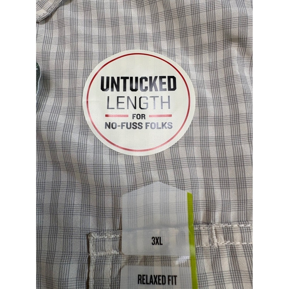Duluth Men's Whitecap Gray Grid Check Relaxed Fit Shirt NWT 3XL - Picture 4 of 8
